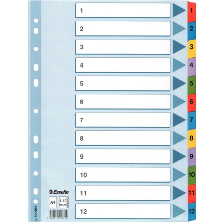 Przekładki Kartonowe Esselte Mylar A4 Numeryczne