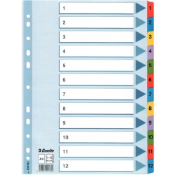 Przekładki Kartonowe Esselte Mylar A4 Numeryczne