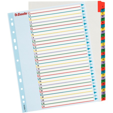 Przekładki Kartonowe Esselte Mylar A4 Maxi Numeryczne