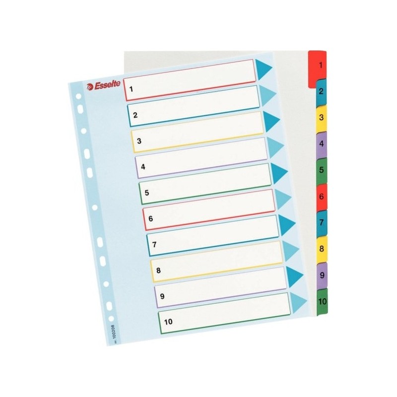Przekładki Kartonowe Esselte Mylar A4 Maxi Numeryczne