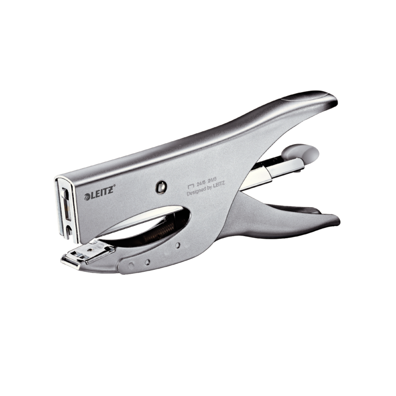 Zszywacz Nożycowy Metaliczny Srebrny (24/6 24/8) 40 Kartek 55490081 Leitz