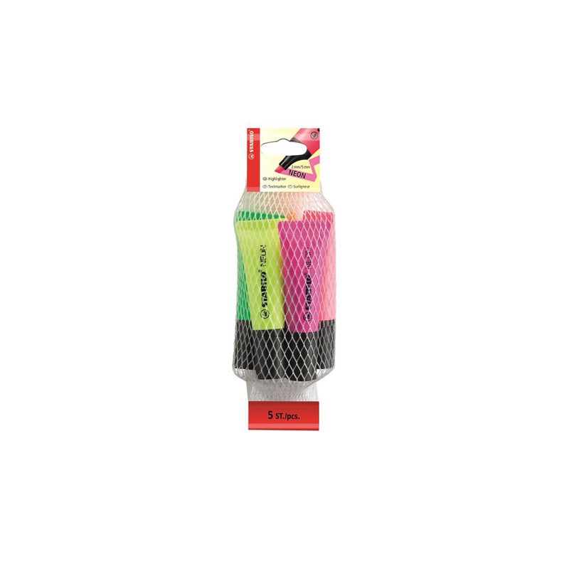 Zakreślacz Stabilo Neon Komplet 5Szt. 72/5-2