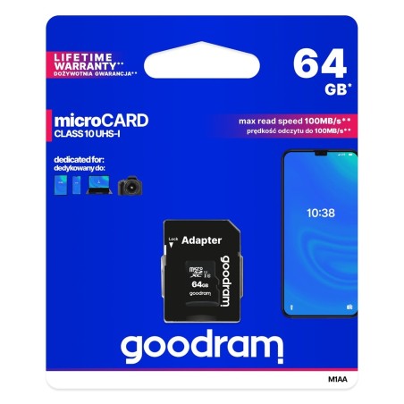 Karta Pamięci Goodram M1Aa-0640R12 (64Gb  Class 10  + Adapter)