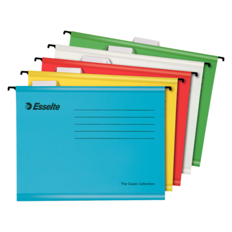 Teczki Zawieszane Esselte Classic A4, Kolory Mix, 10 Szt. 93042