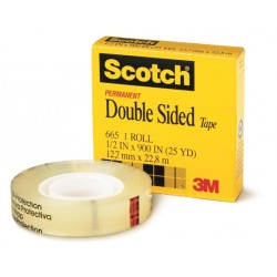 Taśma Biurowa, Dwustronna Scotch (665), 12Mm, 22,8M, 3M-70007027314