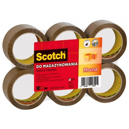 Taśma Pakowa Scotch (309 Brw), Mocna, Akrylowa, Cicha, 50Mm, 66M, Brązowa Uu010249330 3M-Uu010249330