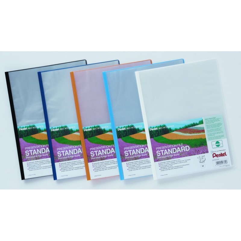 Skoroszyt Prezentacyjny, 15 Kieszeni Czarny Dcp3415-A Pentel