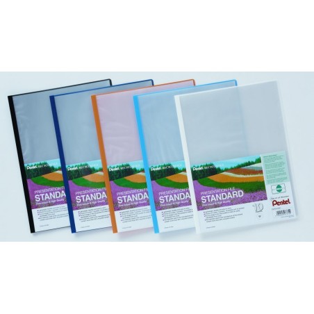 Skoroszyt Prezentacyjny, 10 Kieszeni Biały Dcp2410-W Pentel (X)