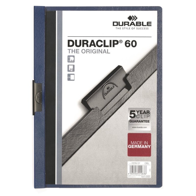 Skoroszyt Durable Duraclip Original 60 Granatowy 2209-07