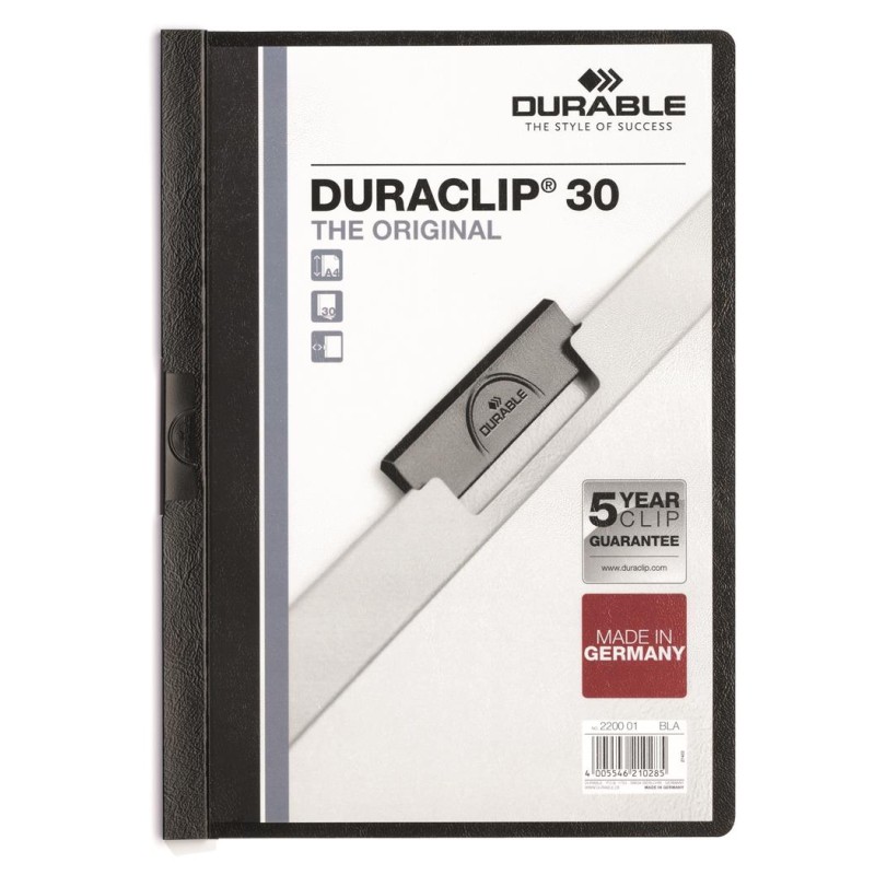 Skoroszyt Durable Duraclip Original 30 Czarny 2200-01