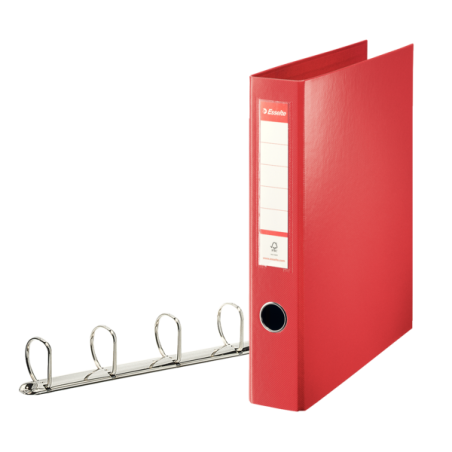 Segregator Esselte A4 Combi Z 4 Kółkami, 62 Mm, Czerwony, , 82403