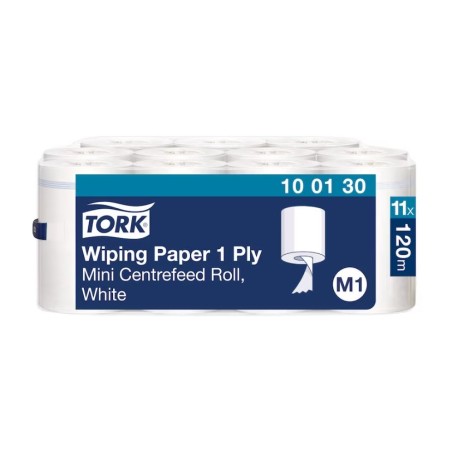 Ręcznik W Roli Mini Tork Biały 1 Warstwa (11 Rolek) Advanced 415, Długość 120M., System M1 100130