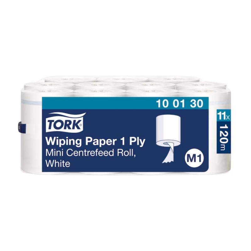 Ręcznik W Roli Mini Tork Biały 1 Warstwa (11 Rolek) Advanced 415, Długość 120M., System M1 100130
