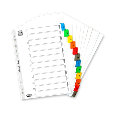 Przekładki Kartonowe Mylar A4, Kolorowe 1-12 Oxford 100204616