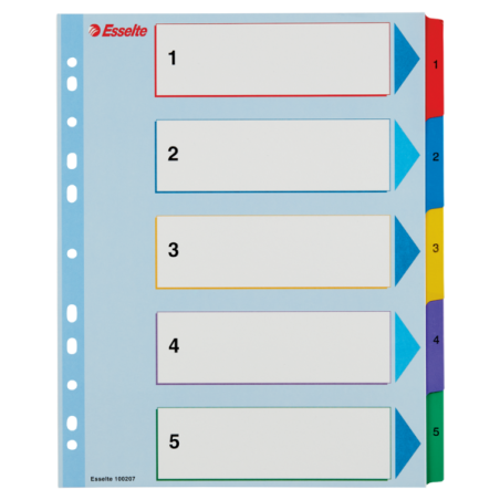 Przekładki Kartonowe Mylar A4 Maxi 1-5 Esselte 100207