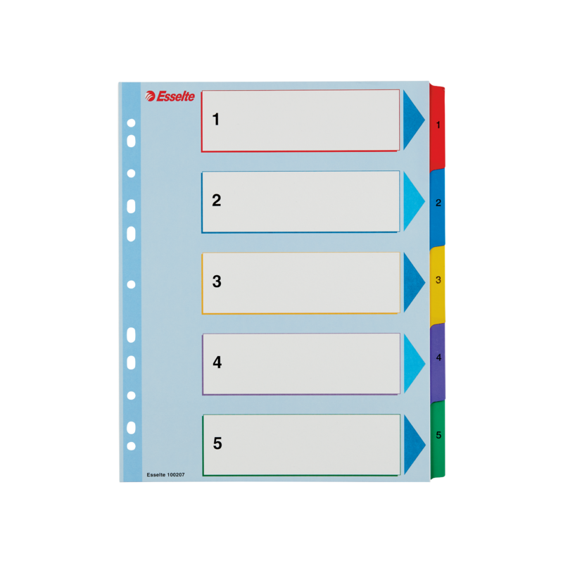 Przekładki Kartonowe Mylar A4 Maxi 1-5 Esselte 100207