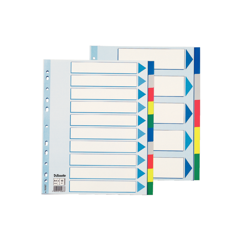 Przekładki Plastikowe Maxi Z Pp Esselte 10 Kart 15267