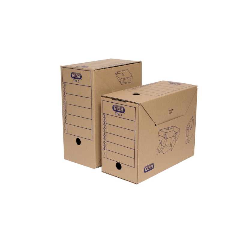 Karton Archiwizacyjny Tric 3 Szerokość 15,5Cm Brązowy Elba 100552624