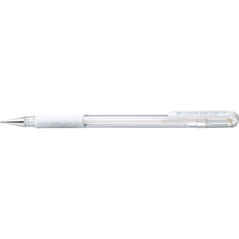 Długopis Żelowy 0,8Mm Biały K118-W Pentel - Hybrid Gel Grip