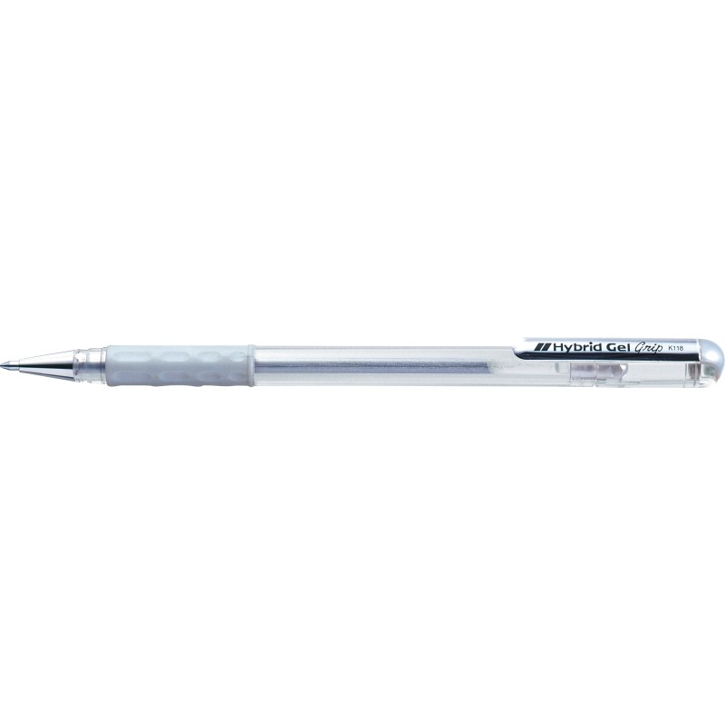 Długopis Żelowy 0,8Mm Srebrny K118-Z Pentel - Hybrid Gel Grip