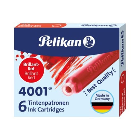 Naboje Do Piór, Krótkie Czerwone 400142567 Pelikan