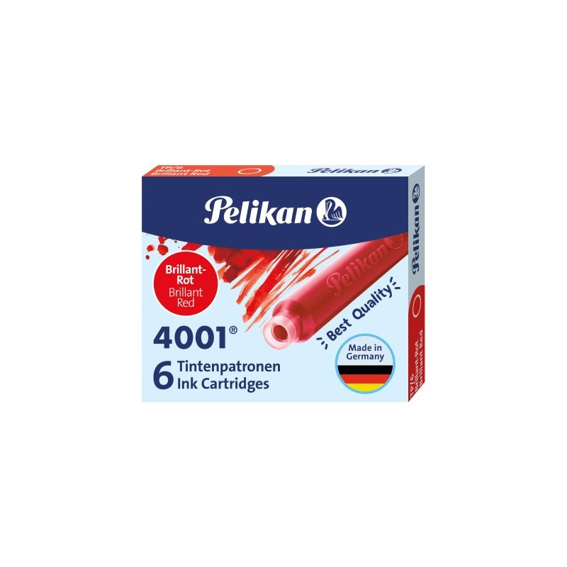 Naboje Do Piór, Krótkie Czerwone 400142567 Pelikan