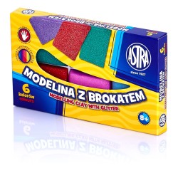 Modelina Z Brokatem Astra 6 Kolorów, 304109001