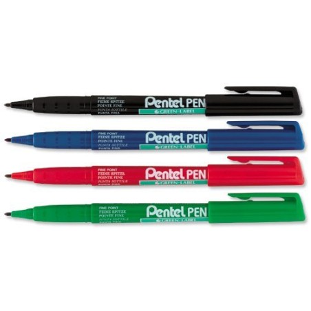 Marker Z Okrągłą Fibrową Końcówką Czarny Nms50-A Pentel