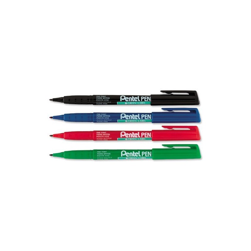 Marker Z Okrągłą Fibrową Końcówką Czarny Nms50-A Pentel