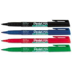 Marker Z Okrągłą Fibrową Końcówką Czarny Nms50-A Pentel
