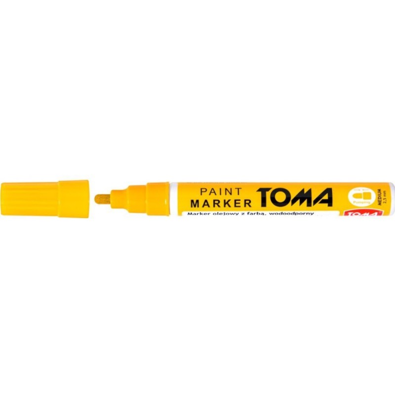 Marker Olejowy, Fibrowa Końcówka 2,5Mm, Żółty To-440 Toma