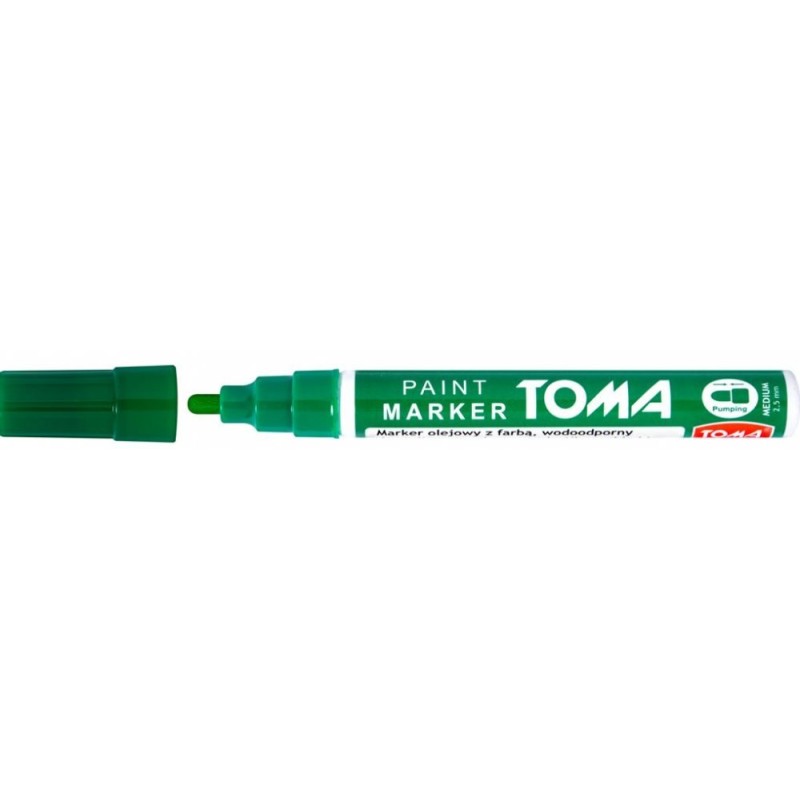 Marker Olejowy, Fibrowa Końcówka 2,5Mm, Zielony To-440 Toma