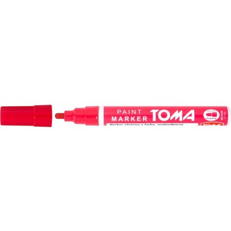 Marker Olejowy, Fibrowa Końcówka 2,5Mm, Czerwony To-440 Toma