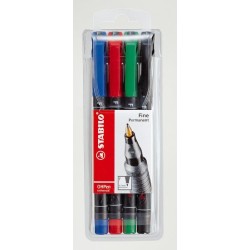 Foliopis Stabilo Ohpen Niezmywalny 0.7Mm 4Sztuki. W Etui 842/4