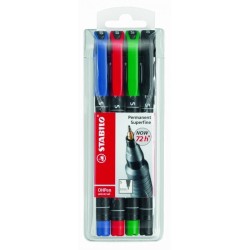 Foliopis Stabilo Ohpen Niezmywalny 0.4Mm 4Sztuki. W Etui 841/4