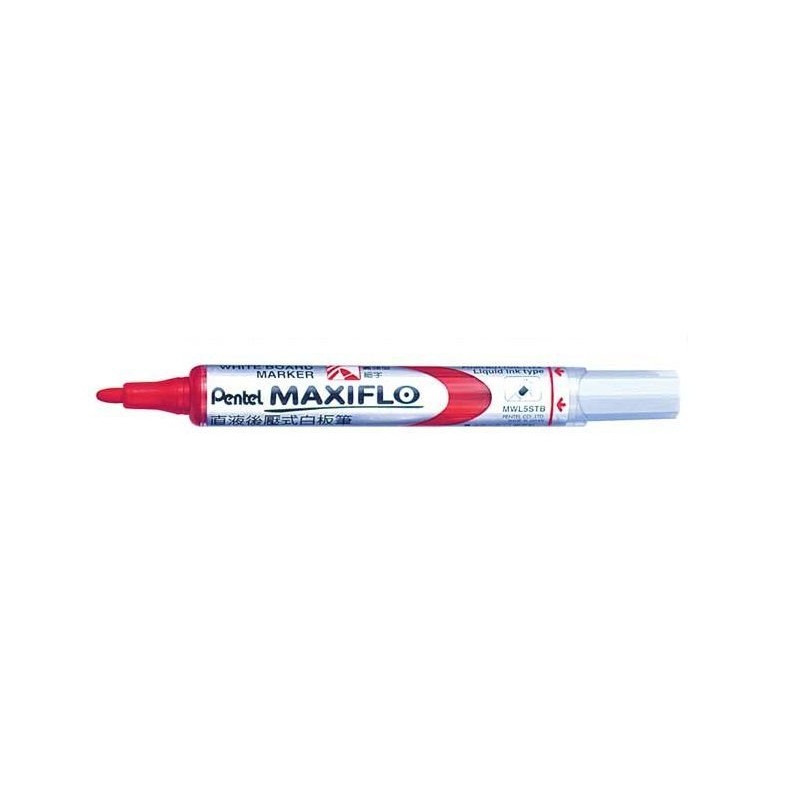 Marker Suchościeralny Czerwony Mwl5Mb Pentel Maxiflo (Z Tłoczkiem)