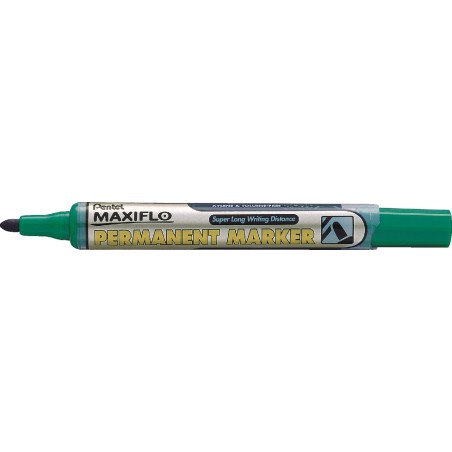 Marker Permanentny Maxiflo Nlf50 Zielony Okrągły Z Tłoczkiem Pentel