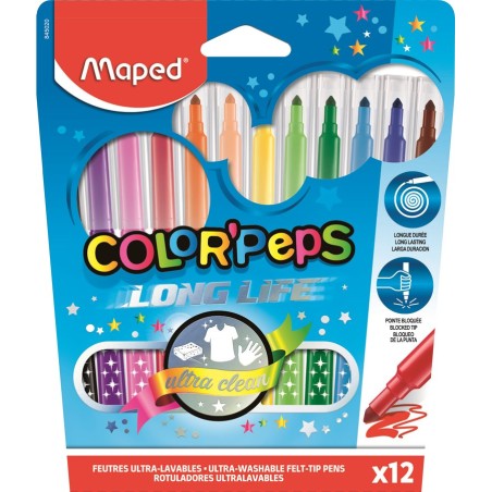 Flamastry 12Kolorów Colorpeps 845020 Maped