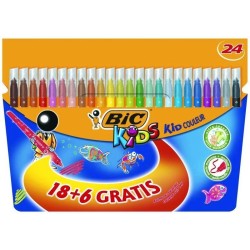Flamastry 24 Kolorów Kids Kid Couleur Pudełko 8418005 Bic