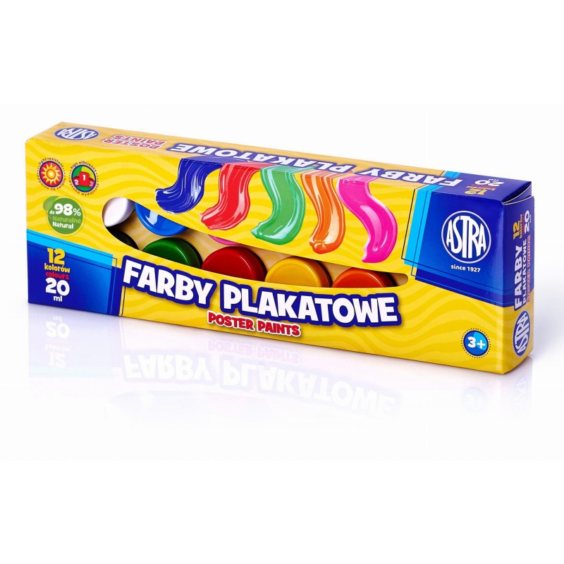 Farby Plakatowe Astra 12 Kolorów - 20 Ml, 83114901