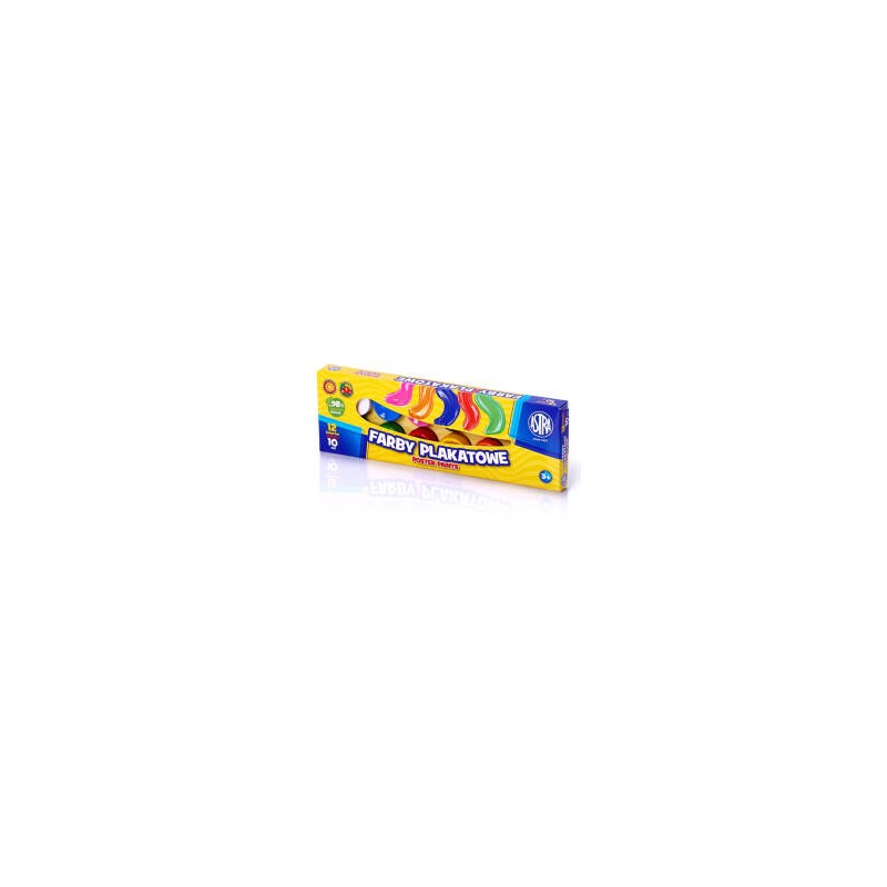 Farby Plakatowe Astra 12 Kolorów - 10 Ml, 83115902