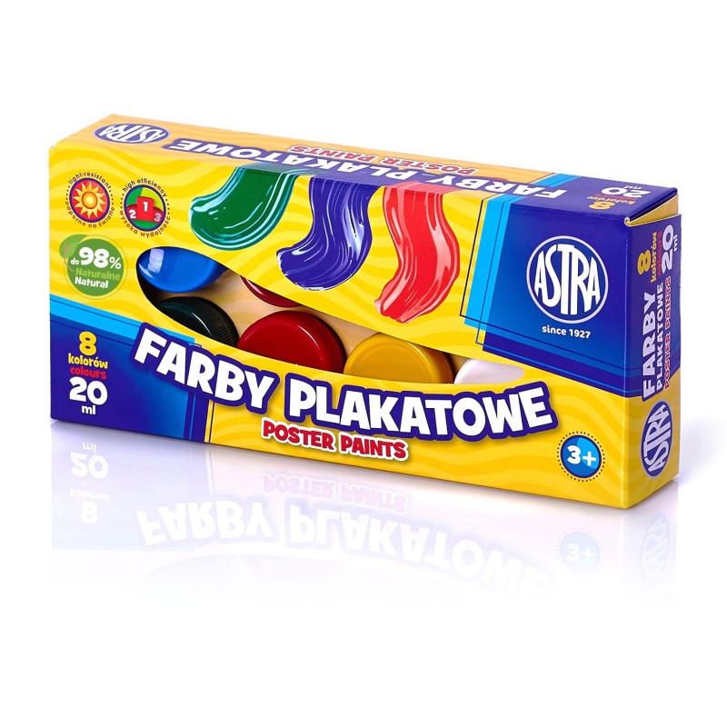 Farby Plakatowe Astra 8 Kolorów - 20 Ml, 83112903 /301123041