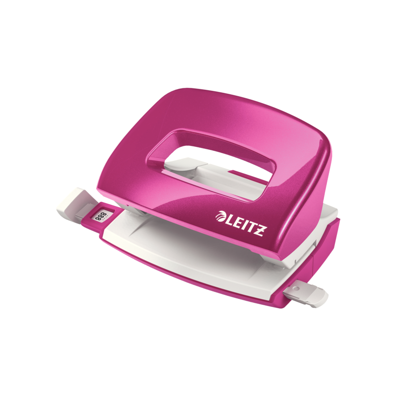 Dziurkacz Mini Leitz Wow Metalowy Różowy Metalik 50601023