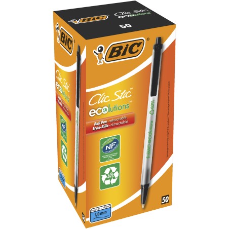 Długopis Bic Ecolutions Clic Stic Czarny, 8806871