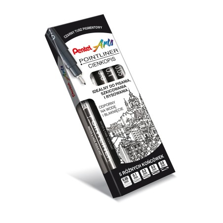 Cienkopis Kalibrowany Pointliner Czarny S20P-1A 0,1Mm Pentel
