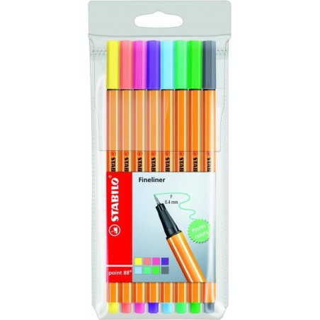 Cienkopis Stabilo Point 88 Komplet 8Szt. Pastelowy 88/8-01