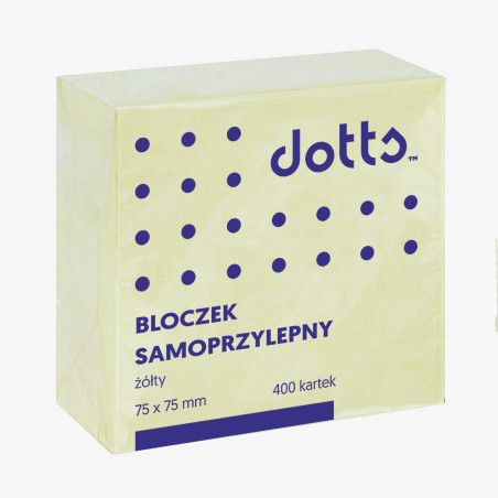 Kostka Samoprzylepna Dotts 75X75 400 Kartek Żółta (Nskz/D)