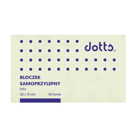 Bloczek Samoprzylepny Dotts 75X125 Żółty 100 Kartek (Ns125/75/D)