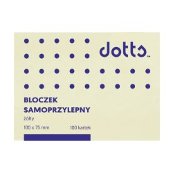Bloczek Samoprzylepny Dotts 75X100 Żółty 100 Kartek (Ns100/75/D)