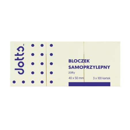 Bloczek Samoprzylepny Dotts 40X50 Żółty 100 Kartek (3Szt) (Ns50/40/3/D)